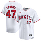 Los Angeles Angels #47 Griffin Canning Home Limited Player Jersey - White Style 1