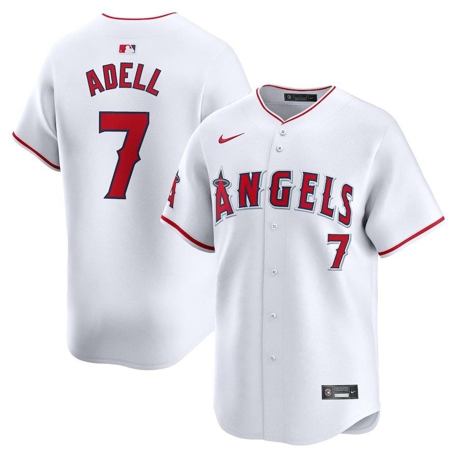 Los Angeles Angels #7 Jo Adell Home Limited Player Jersey - White