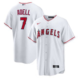 Los Angeles Angels #7 Jo Adell Home Replica Jersey - White Style 2
