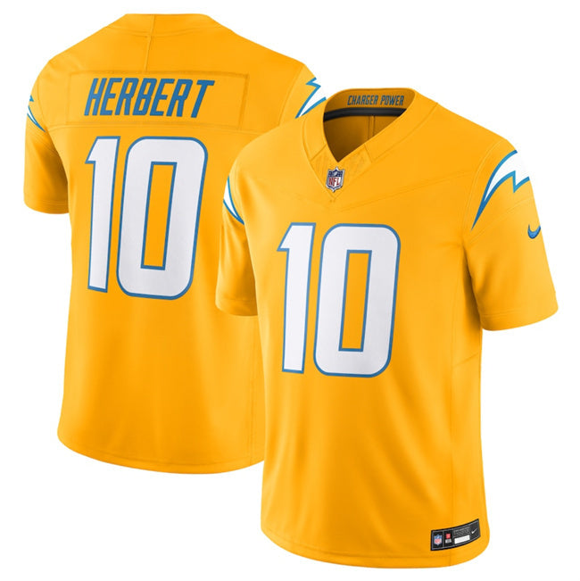 Los Angeles Chargers #10 Justin Herbert Gold 2025 F.U.S.E. AlternateVapor Limited