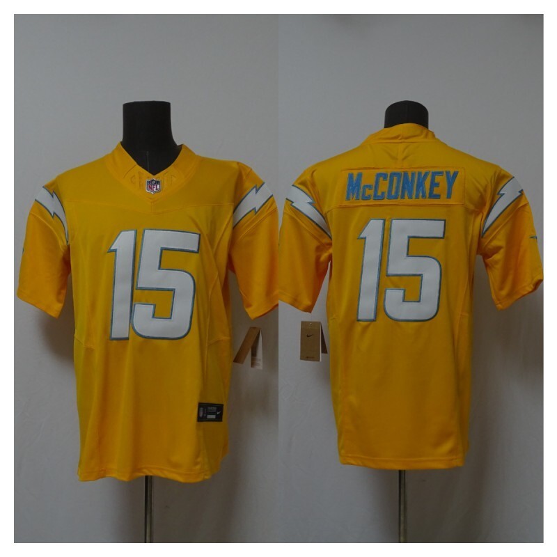 Los Angeles Chargers #15 Ladd McConkey Lightning 3 Edition Style 2