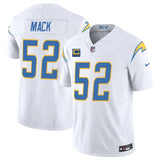 Los Angeles Chargers #52 Khalil Mack White 2025 F.U.S.E With 4-Star C Patch Vapor