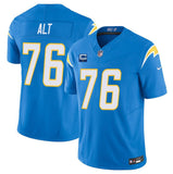 Los Angeles Chargers #76 Joe Alt Blue 2025 F.U.S.E With 1-Star C Patch Vapor Limited