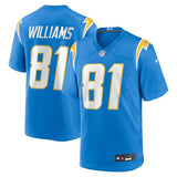 Los Angeles Chargers #81 Mike Williams Team Game Jersey - Powder Blue