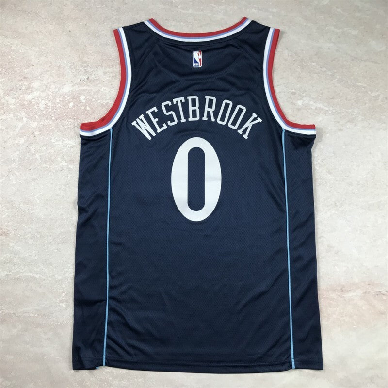 Los Angeles Clippers #0 Russell Westbrook Hot Press Clippers 0 Navy s-xxl