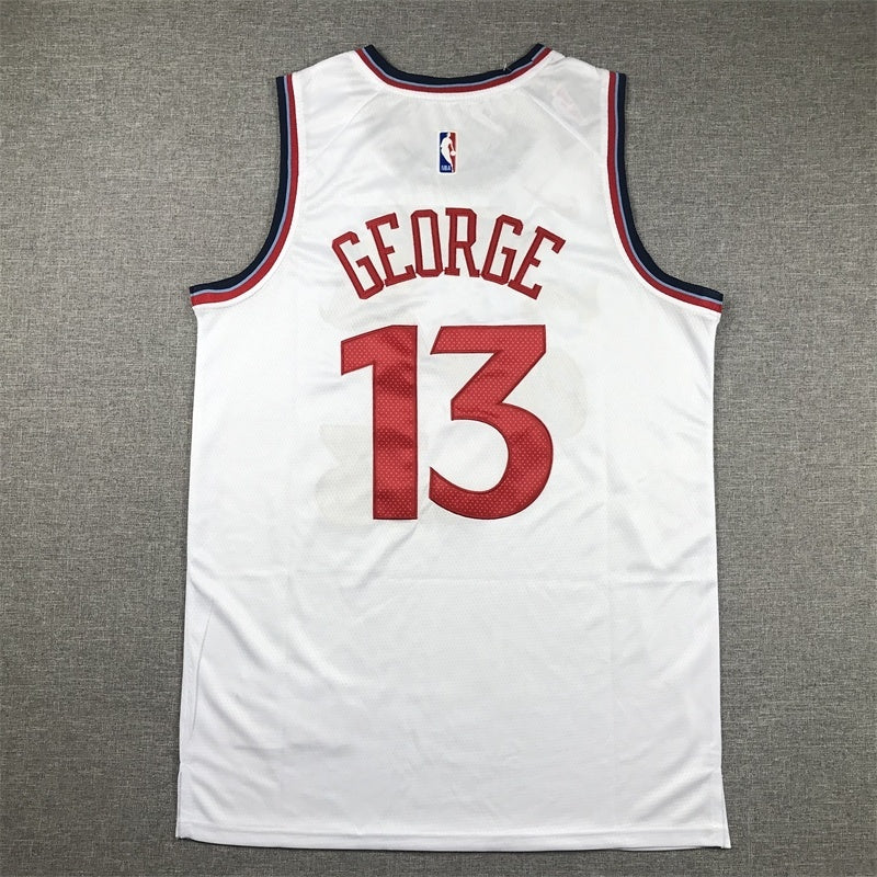 Los Angeles Clippers #13 Paul George Clippers 13 New White Style 1