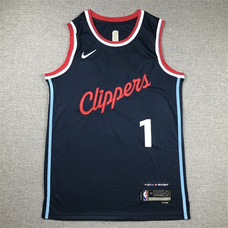 Los Angeles Clippers #1 James Harden Clippers 1 New Navy Style 2