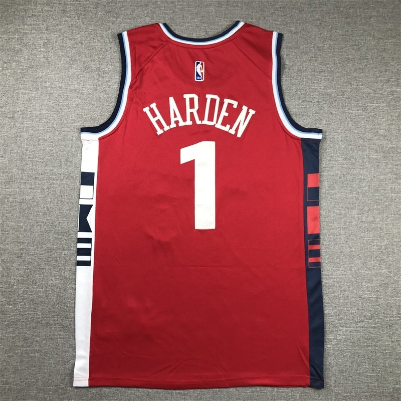 Los Angeles Clippers #1 James Harden Clippers 1 New Red Style 1