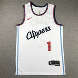 Los Angeles Clippers #1 James Harden Clippers 1 New White Style 2
