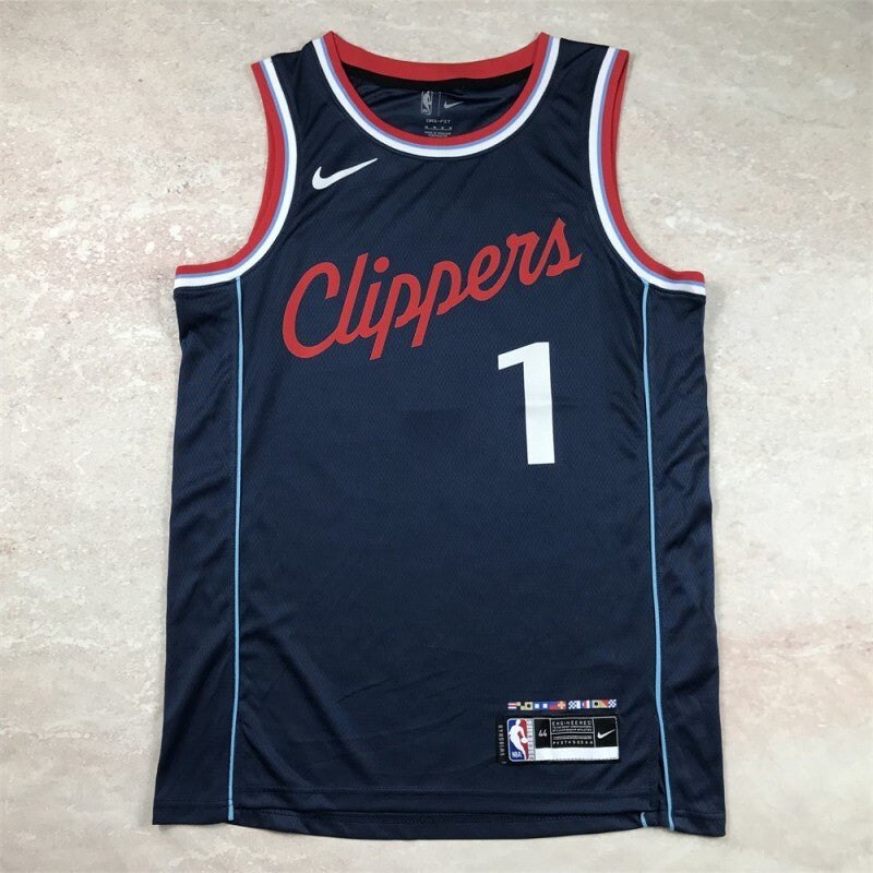Los Angeles Clippers #1 James Harden Hot Press Clippers 1 Navy s-xxl Style 2