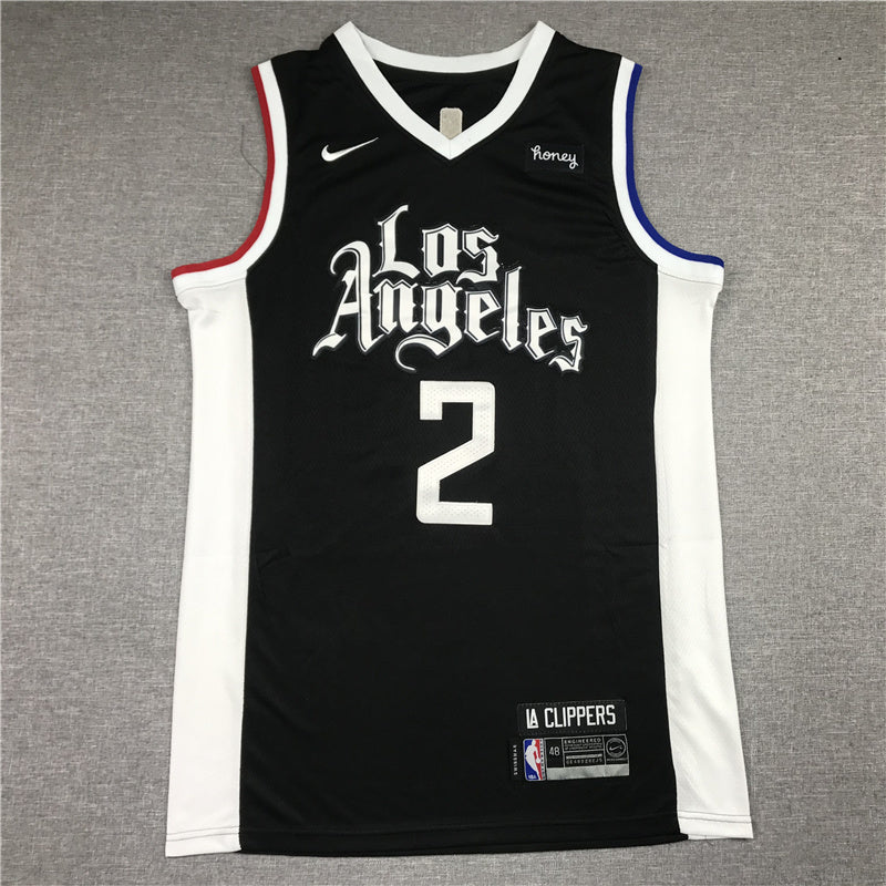 Los Angeles Clippers #2 Kawhi Leonard 21 New Clippers 2 Black City Edition Style 2
