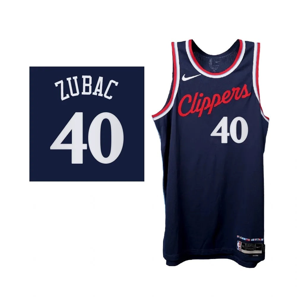 Los Angeles Clippers #40 Ivica Zubac 2024-25 Icon Edition Navy