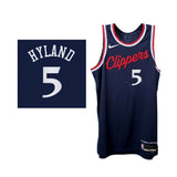 Los Angeles Clippers #5 Bones Hyland 2024-25 Icon Edition Navy