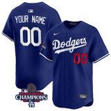 Los Angeles Dodgers Active Player Cuatom Royal 2024 World Series Champions