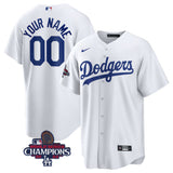 Los Angeles Dodgers Active Player Custom White 2024 World Series Champions Cool