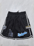 Los Angeles Dodgers Baseball Dodgers Black Pocket Shorts Style 2