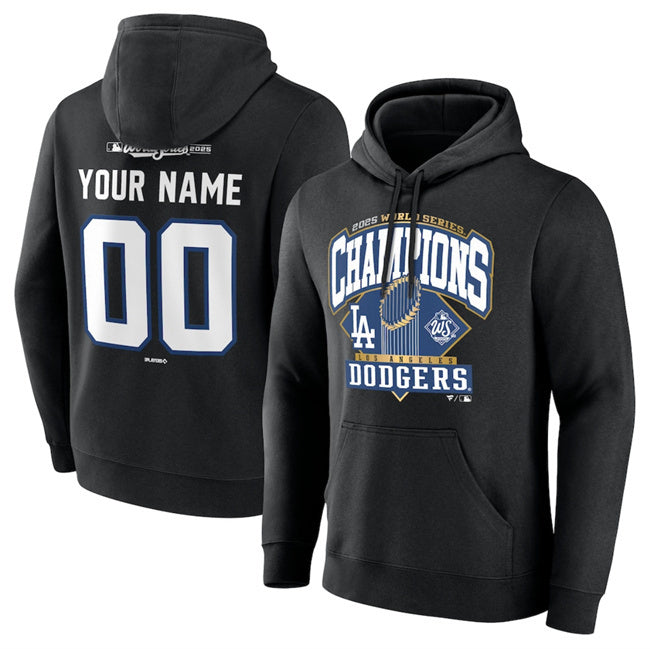 Los Angeles Dodgers Black 2025 World Series Champions Custom Black Name