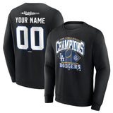 Los Angeles Dodgers Black 2025 World Series Champions Custom Name &