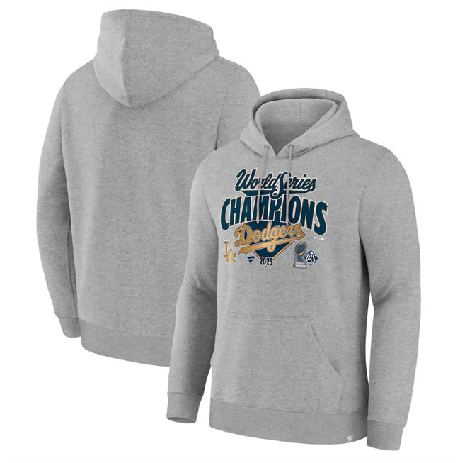 Los Angeles Dodgers Grey 2025 World Series Champions Locker Room Hoodie
