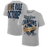 Los Angeles Dodgers Grey 2025 World Series Champions Locker Room T-Shirt