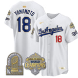 Los Angeles Dodgers #18 Yoshinobu Yamamoto Dodgers Platinum Adult
