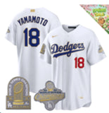 Los Angeles Dodgers #18 Yoshinobu Yamamoto Dodgers Platinum V2