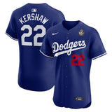 Los Angeles Dodgers #22 Clayton Kershaw 2024 World Series Alternate Elite Player Jersey - Royal