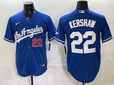 Los Angeles Dodgers #22 Clayton Kershaw Dodgers English Version Special Edition