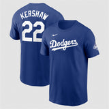 Los Angeles Dodgers #22 Clayton Kershaw Royal 2025 World Series Champions Name &