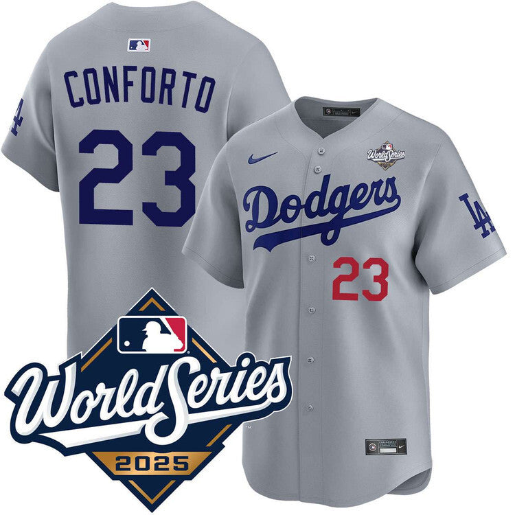 Los Angeles Dodgers #23 Michael Conforto Alternate Road Limited 2025 World Series Jersey