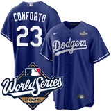 Los Angeles Dodgers #23 Michael Conforto Royal 2025 Alternate World Series Jersey