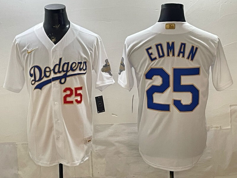 Los Angeles Dodgers #25 Tommy Edman Dodgers Platinum V2