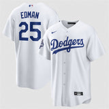 Los Angeles Dodgers #25 Tommy Edman White 2025 World Series Champions Patch Cool