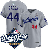 Los Angeles Dodgers #44 Andy Pages Road Limited 2025 World Series Jersey