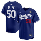Los Angeles Dodgers #50 Mookie Betts 2024 World Series Home Limited Player Jersey - Royal