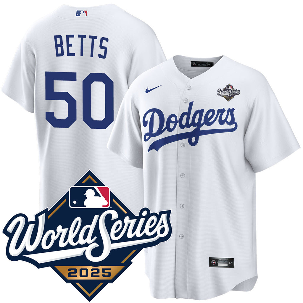 Los Angeles Dodgers #50 Mookie Betts Home 2025 World Series Jersey