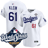 Los Angeles Dodgers #61 Will Klein Home Limited 2025 World Series Jersey