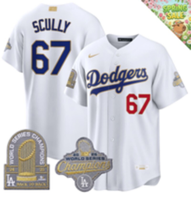 Los Angeles Dodgers #67 Vin Scully Dodgers Platinum V2