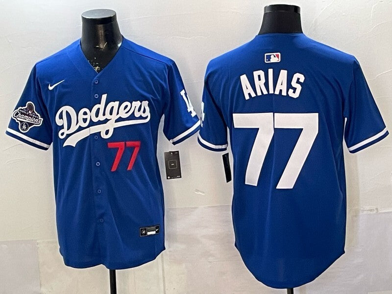 Los Angeles Dodgers #77 Arias Dodgers Adult Style 4
