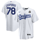 Los Angeles Dodgers #78 Ben Casparius 2024 World Series Home Jersey - White