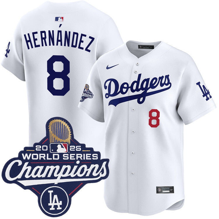 Los Angeles Dodgers #8 Enrique Hernandez Home Limited 2025 World Series Champions Jersey