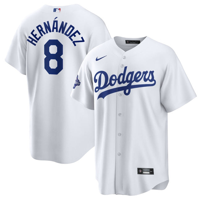 Los Angeles Dodgers #8 Enrique Hernandez White 2025 World Series Champions Patch