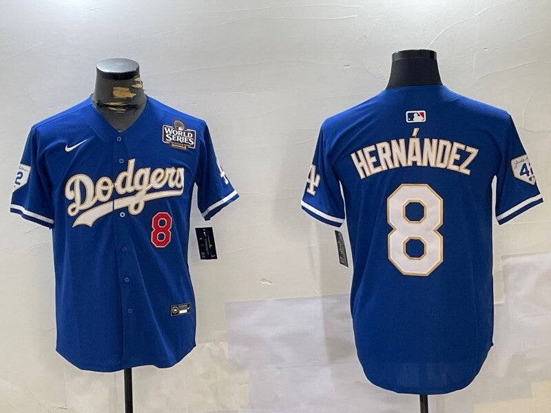 Los Angeles Dodgers #8 Kike Hernandez Dodgers Adult Style 4