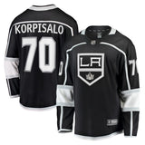 Los Angeles Kings #70 Joonas Korpisalo Branded Home Breakaway Jersey - Black