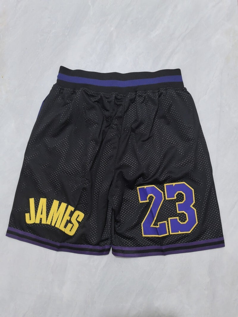 Los Angeles Lakers Lakers Retro Black Shorts Style 1