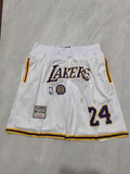 Los Angeles Lakers Lakers Retro White Shorts Style 2