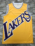 Los Angeles Lakers Lakers mitchell&ness Retro Yellow Style 2