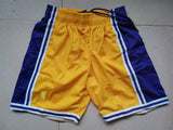 Los Angeles Lakers Mitchell Ness Lakers Retro Yellow Shorts