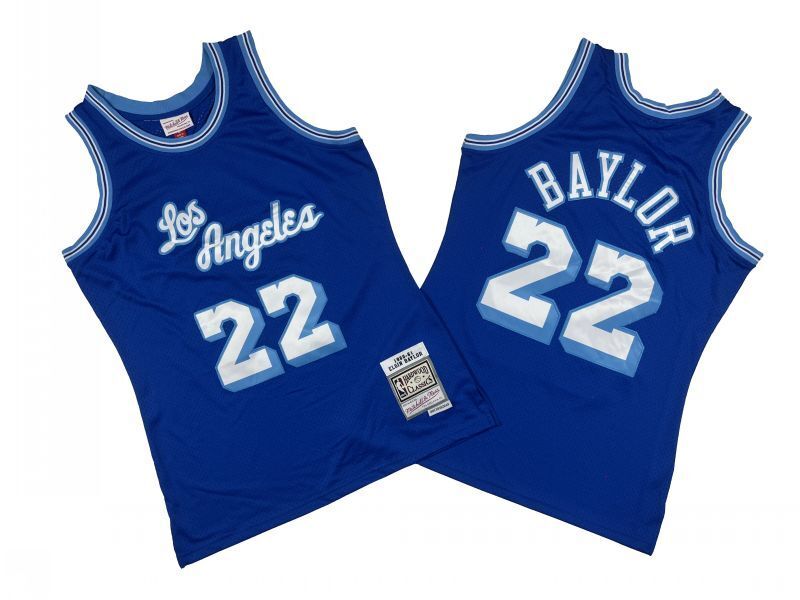 Los Angeles Lakers #22 Lakers 22 Colorful Blue 60-61 Season Mitchell Retro Jersey