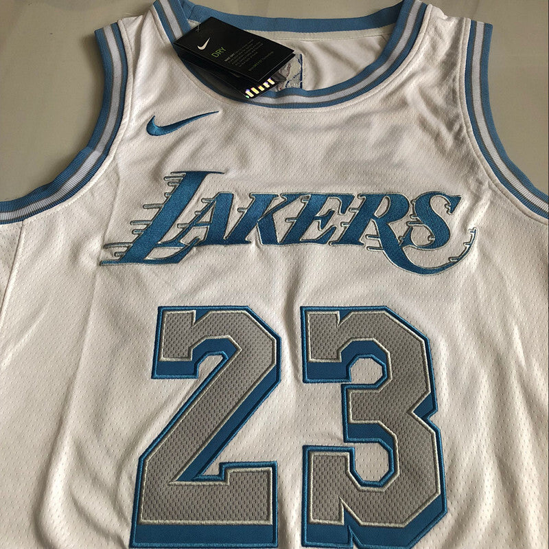 Los Angeles Lakers #23 James 2021 city jersey white Style 7